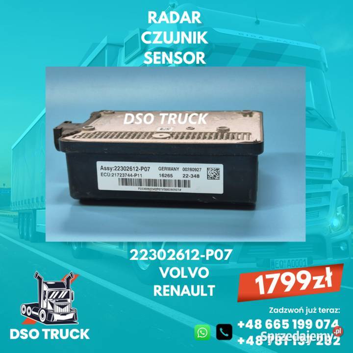 Radar Czujnik Sensor 22302612P07 RENAULT GAMAT ciężarowe Zawichost