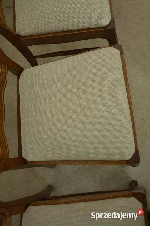 krzesła ludwikowskie komplet 6 krzeseł Meble Poddębice sprzedam