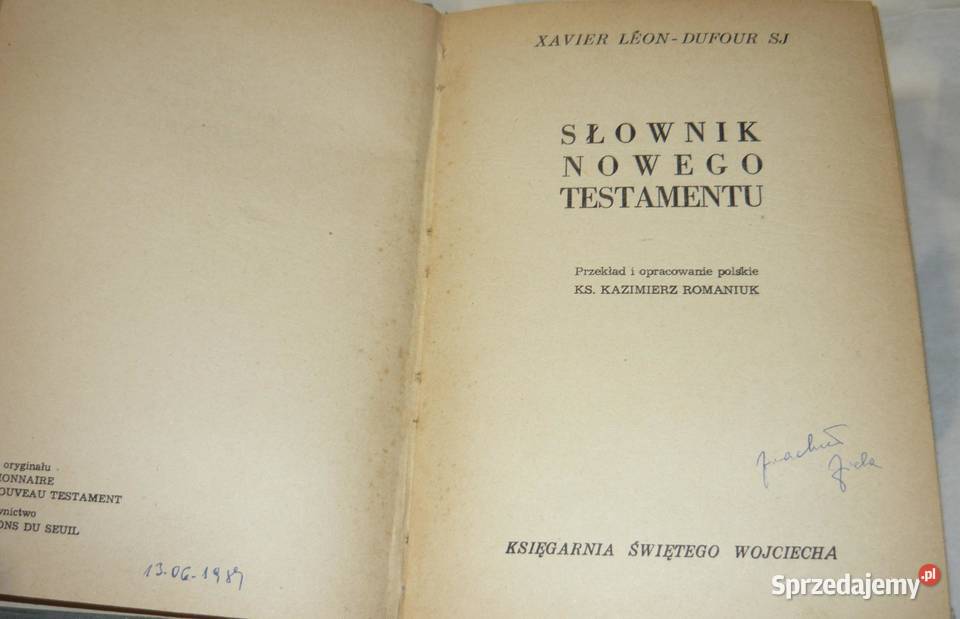 Słownik Nowego Testamentu Xavier LeonDufour Książki naukowe i popularnonaukowe Krotoszyn sprzedam
