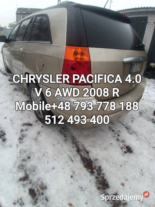 KLAPA TYLNA ZŁOTA CHRYSLER PACIFICA 40 V 6 0708 Klapy bagażnika sprzedam