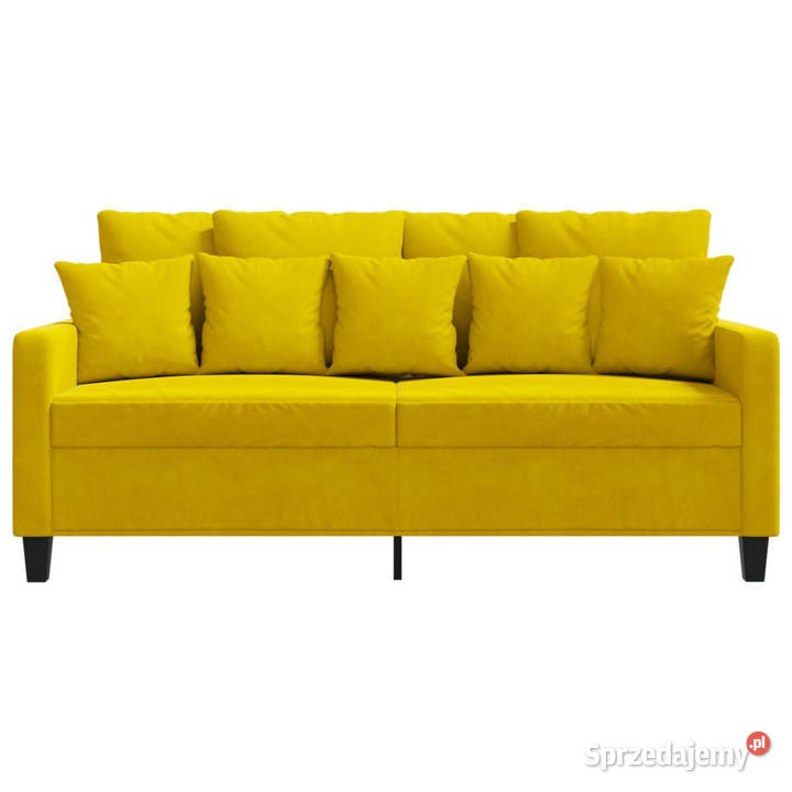 Sofa 2osobowa żółta 140 tapicerowana aksamitem Warszawa