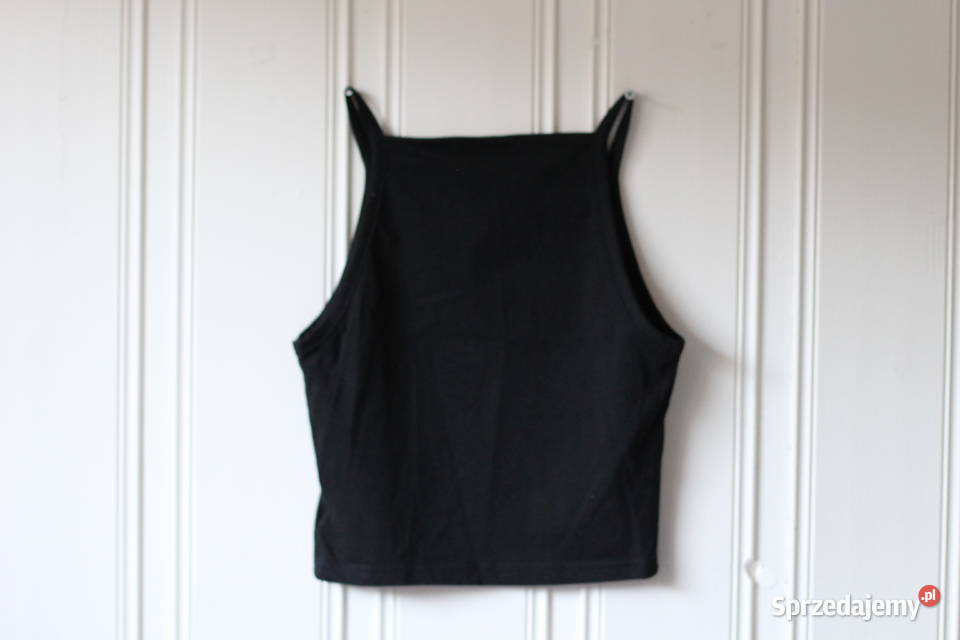 top koszulka czarna wzór Hm xs 34