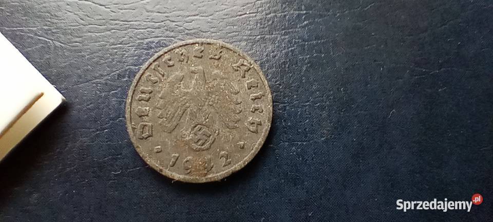 Stare monety 1 fenig 1942 E Niemcy Lesko
