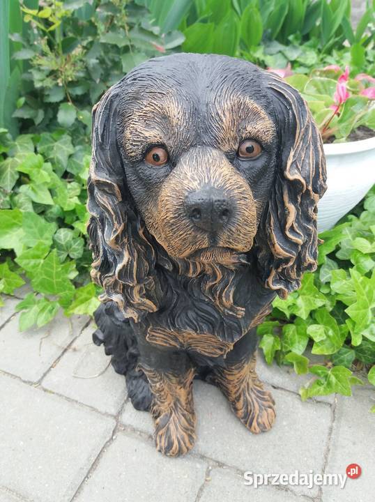 Pies Cocker Spaniel Ozdoba do ogrodu Ręcznie malowana