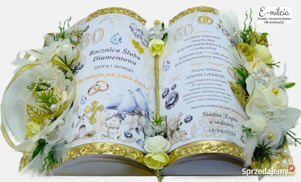 Pamiątkowa Księga z okazji 60 Rocznicy Ślubu sprzedam