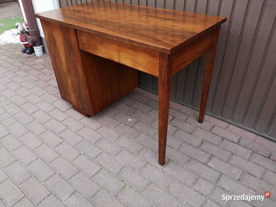 Biurko ARTDECO PRL Orzech Zgrabne Stare Swarzędz sprzedam