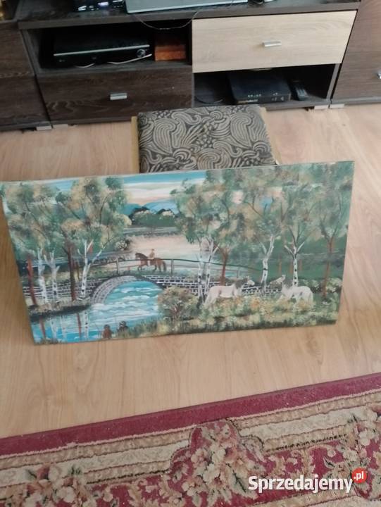 Stary obraz na płótnie Wrocław