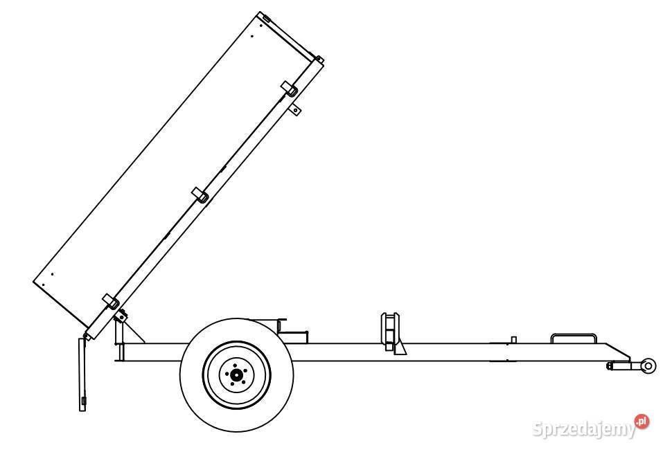 2 Jednoosiowa przyczepa rolnicza z kiprem Sanko Miłkowice sprzedam