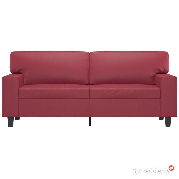 2osobowa sofa winna czerwień 140 sztuczna skóra