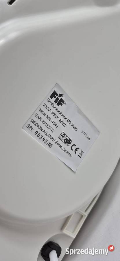 NOWY Automat do pieczenia chleba FiF Medion MD Biłgoraj