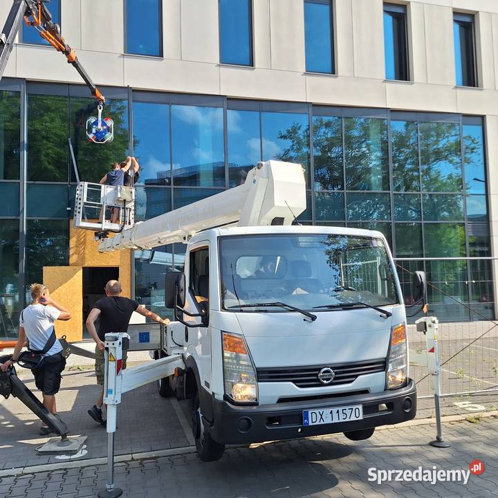 Podnośnik koszowy wynajem zwyżka 27m 35t Wrocław