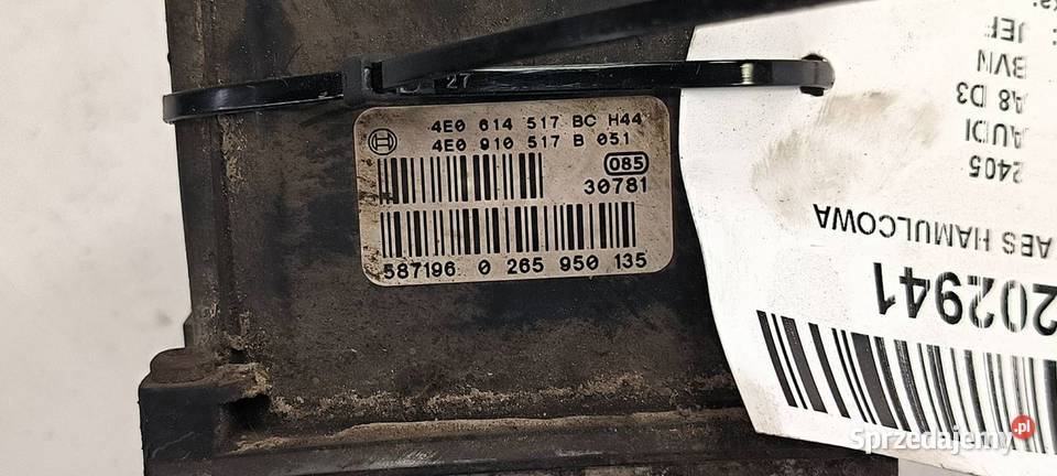 POMPA ABS HAMULCOWA AUDI A8 D3 4E0614517 osobowe kujawsko-pomorskie Lipno