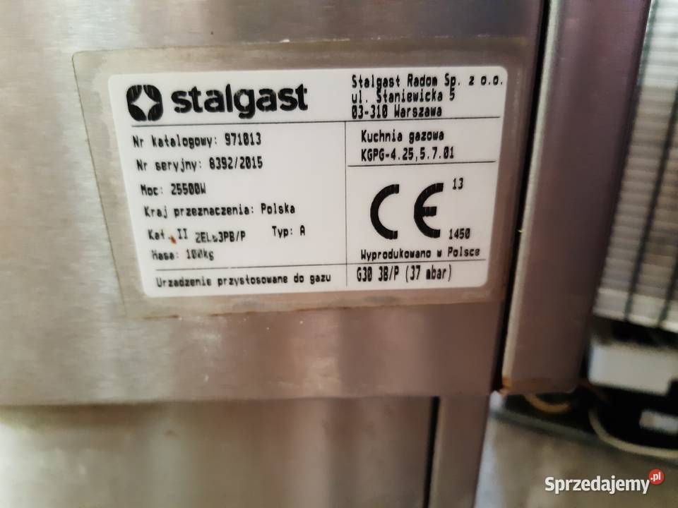 Kuchnia Gazowa 4Palnikowa STALGAST z Czarlin