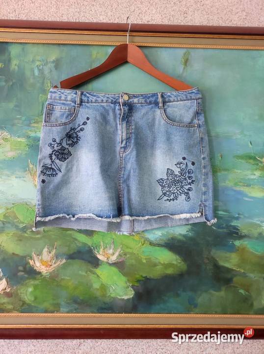 lefties denim spódnica dżinsowa mini wyszywana świętokrzyskie Kielce