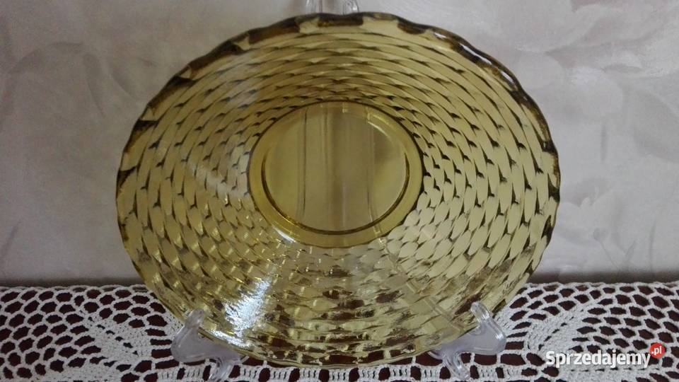 Salaterka duża stare szkło huta Prądniczanka Białystok