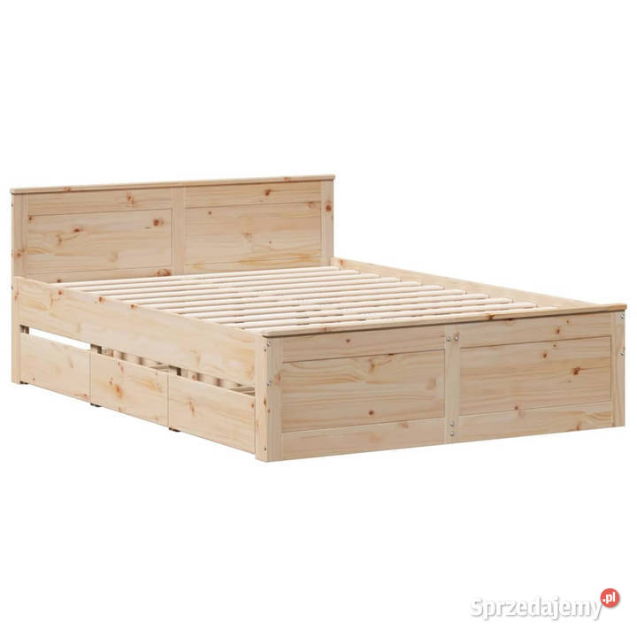 Łóżko bez materaca z wezgłowiem sosnowe 150x200 Warszawa sprzedam