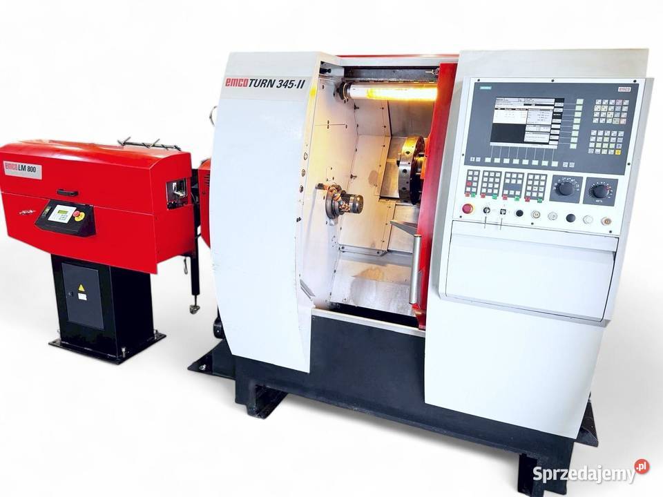 Tokarka CNC EMCO TURN 345 II podajnik oś C z Zabór