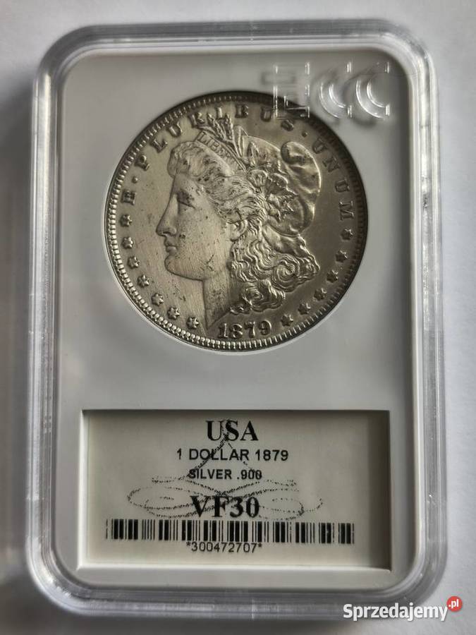 USA 1 dolar 1879 srebro Ag 900 grading Szczecin sprzedam