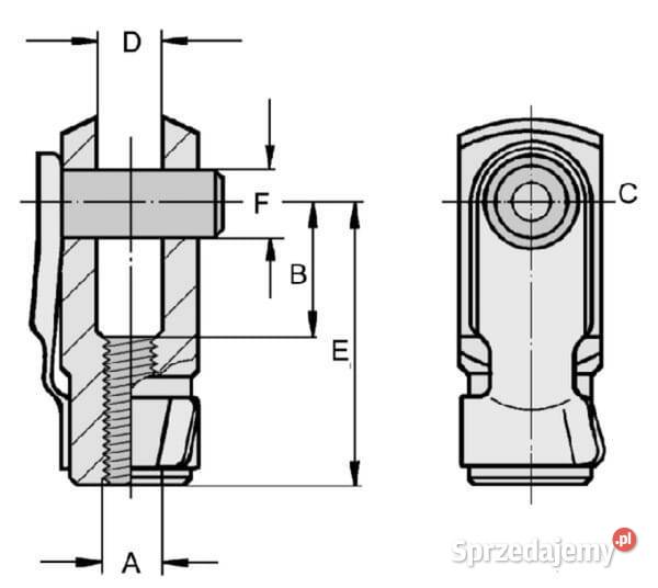 Głowica widełkowa M20x15 CA98225 Kamionna
