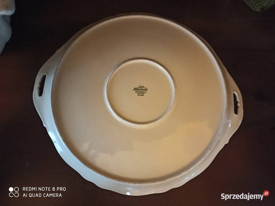 patera okrągła Krautheim Bavaria kolor ecru Porcelana i szkło Gdańsk