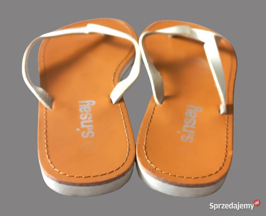 Damskie japonki brązowo biały Sinsay 40 Chrzanów