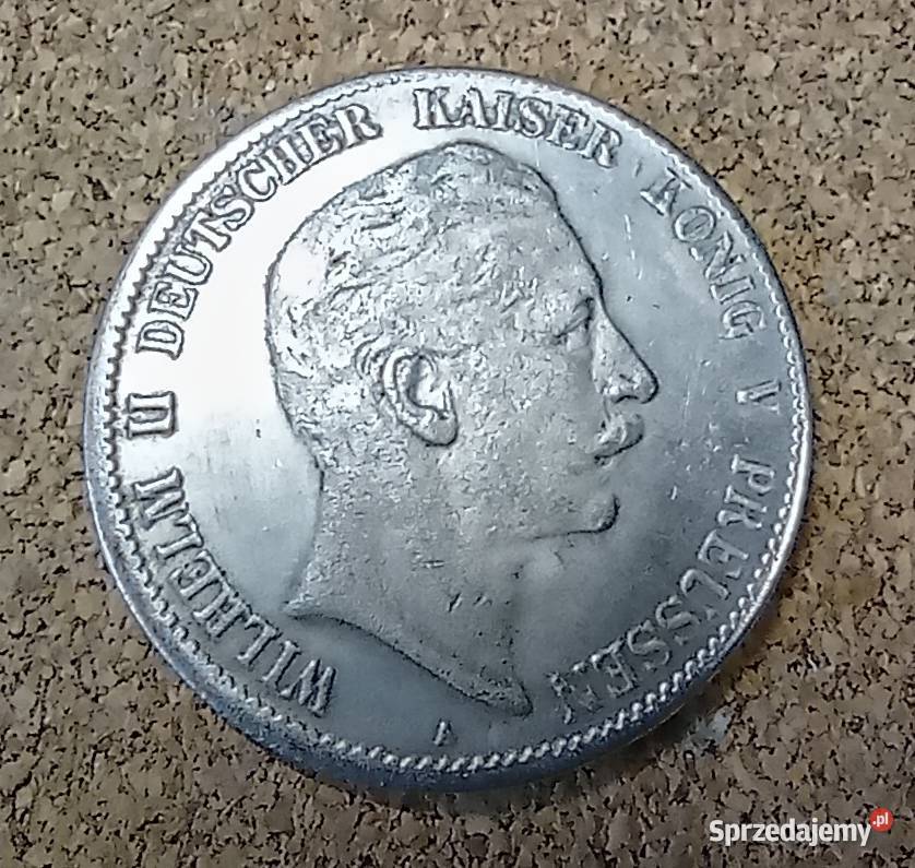 Moneta 5 marek wilhelm 2 deutscher kaiser knig