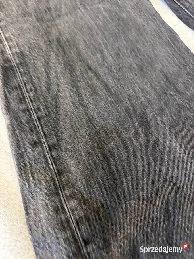 Spodnie dżinsy jeansy high waist wide leg czarne
