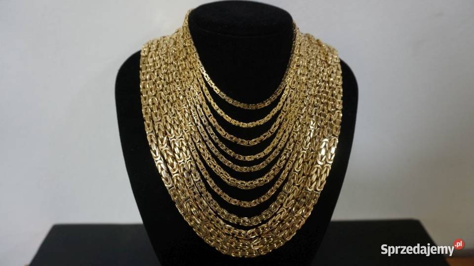 NOWY ZŁOTY ŁAŃCUSZEK KRÓLEWSKI ŁAŃCUCH 60G Łańcuszki mazowieckie