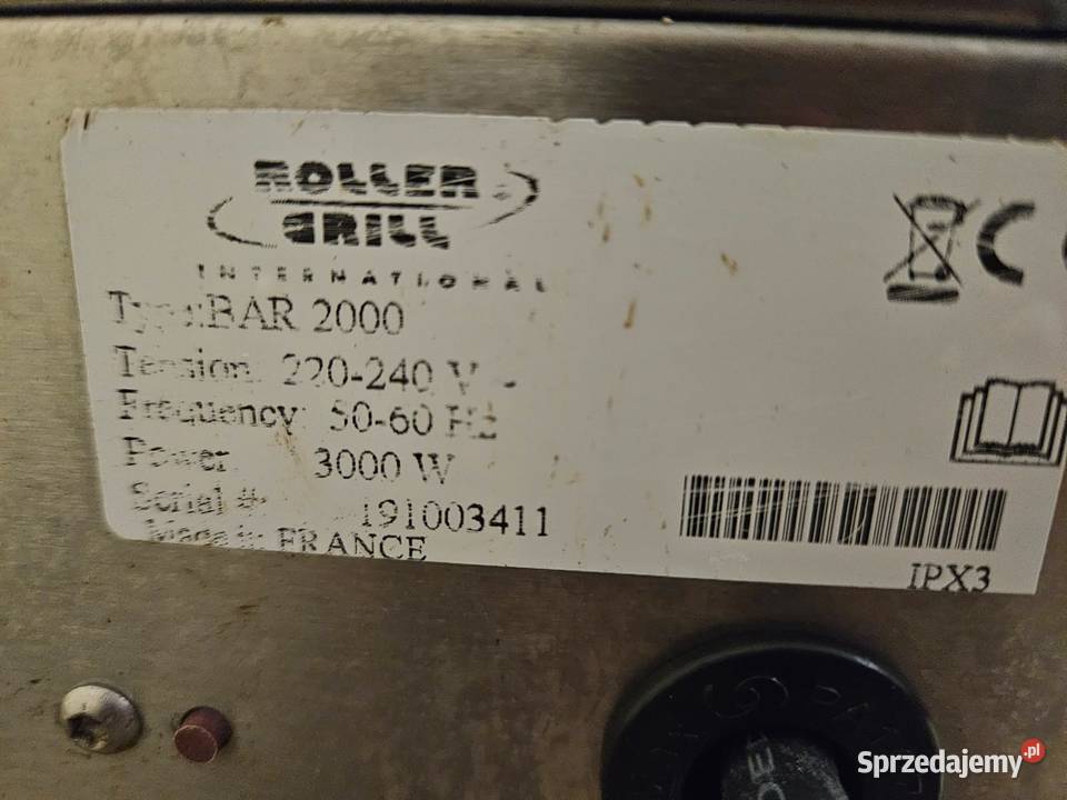 Opiekacz elektryczny ROLLER GRILL BAR2000 Gastronomia