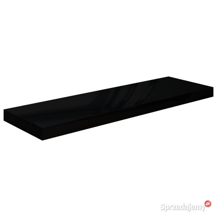 Półki ścienne 4 wysoki połysk czarne 80x235x38 Warszawa