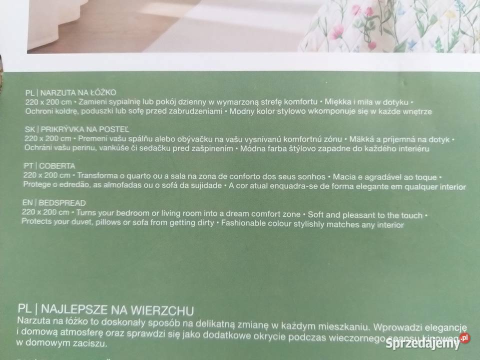 NOWA Narzuta Na Łóżko Kapa 200 x 220 Kolor JASNY śląskie Zabrze sprzedam