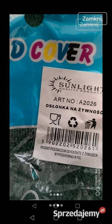 Osłonka na żywność Moszczenica
