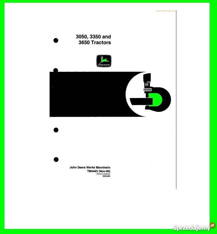 JOHN DEERE 305033503650 instrukcja napraw świętokrzyskie Kielce