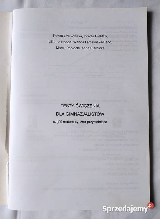 TESTY ĆWICZENIA gimnazjum MATEMATYCZNO Hajnówka