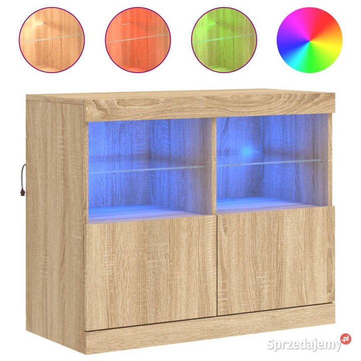 Szafka z oświetleniem LED dąb sonoma 81x37x67 Warszawa