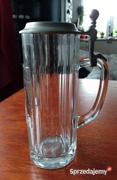 Kufel szklany z pokrywą 05 L Warszawa sprzedam