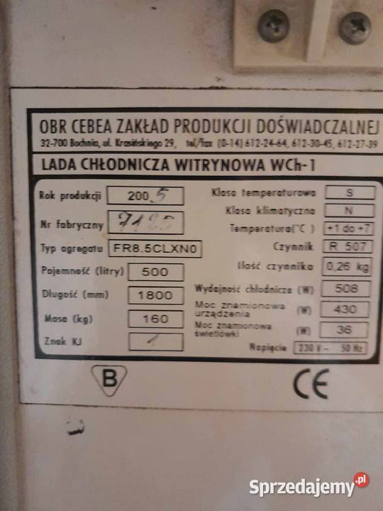 Lada chłodnicza sklepowa
