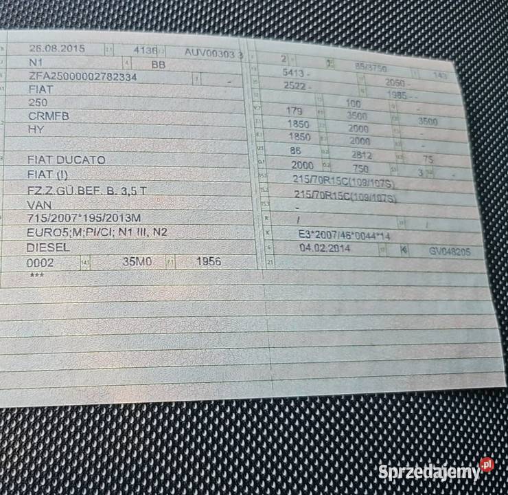 Fiat Ducato Średni 20 Multijet Sprowadzony z Trzebnica