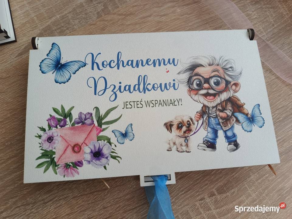Prezent na Dzień Babci i Dziadka Drewniane Rękodzieło Ratyń