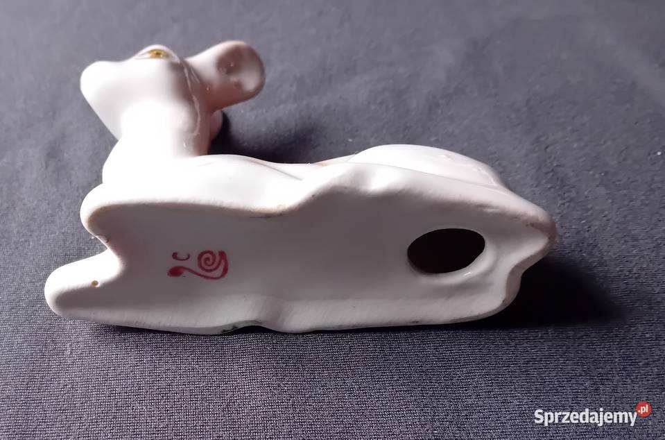 Figurka leżąca sarenka Połonne Ukraina lata wielkopolskie Koźminek