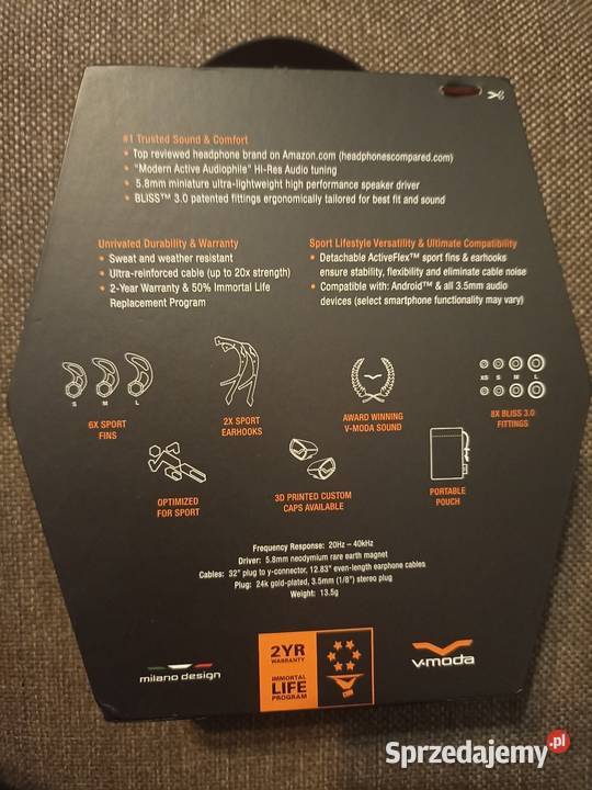 Słuchawki dokanałowe sportowców VModa Forza Koszalin