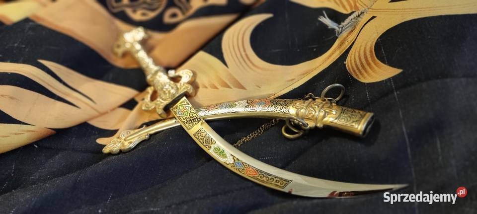 Vintage złocony sztylet BERMEJO z Toledo Sokółka