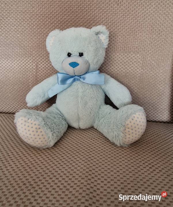 miś misiu misio niebieski maskotka pluszak