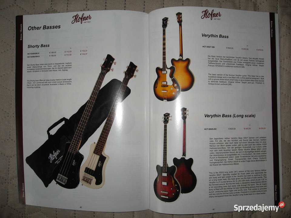 Hofner 2021 Confidental guitar catalog katalog pomorskie Kępice