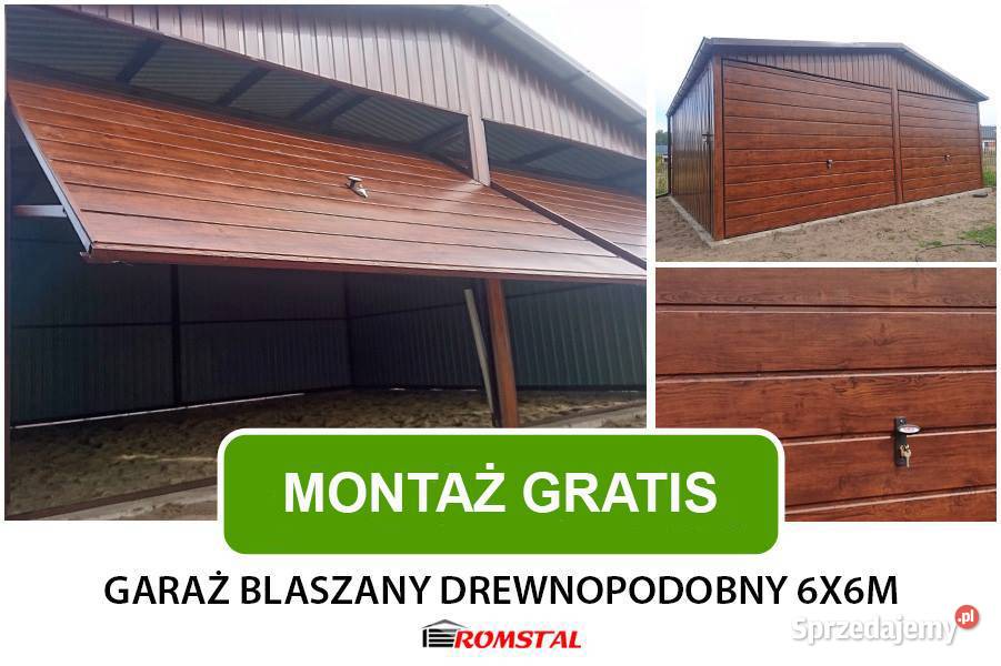 Garaż Blaszany Drewnopodobny 6x6 - Garaże Blaszane - Romstal