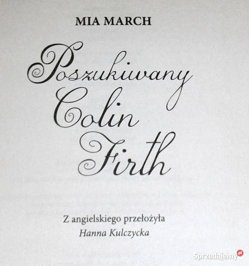 Poszukiwany Colin Firth Mia March