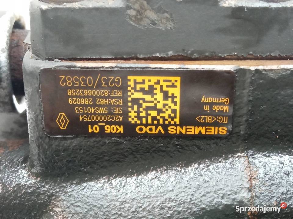 POMPA WTRYSKOWA 8200663258 15 DCI Nissan Tiida I