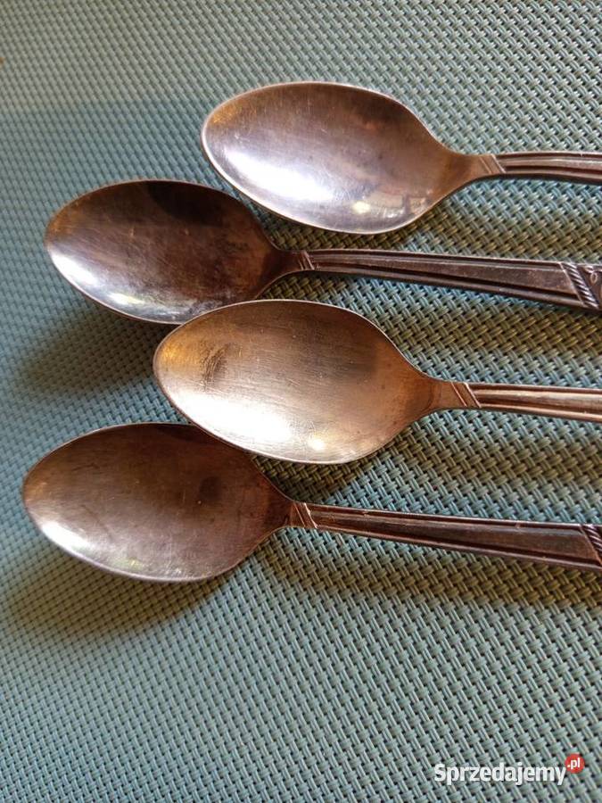 Stare 4 podwinie posrebrzane łyzeczki angielskie sprzedam