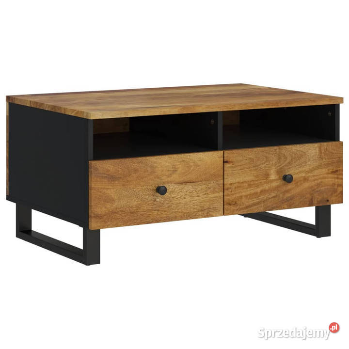 Stolik kawowy 80x54x40 mango i materiał Warszawa