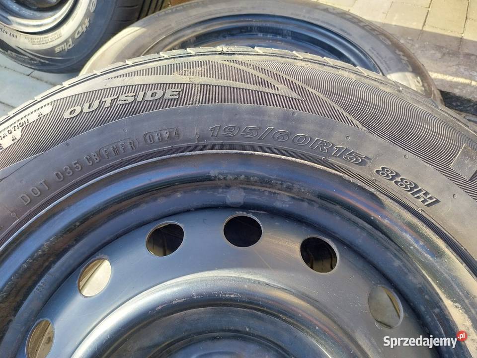 Opony letnie 195 60 15 z felgami Koła Jeńki